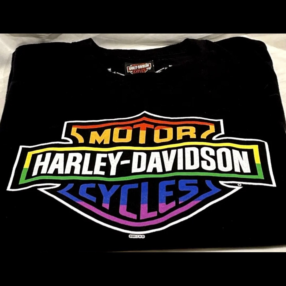 ISO IN SEARCH OF RAINBOW PRIDE HARLEY DAVIDSON TEE SHIRT TSHIRT XL XXL